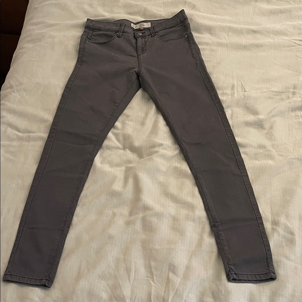 Topshop Moto Leigh Charcoal Denim